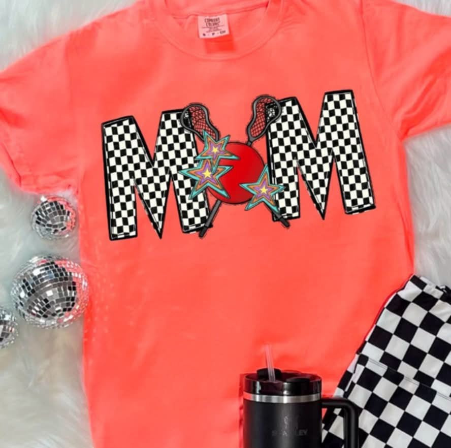 Lacrosse mom checkered (S&G) 87186 DTF transfer