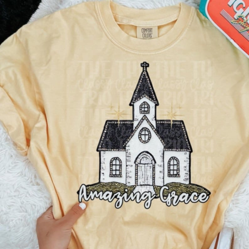 Amazing grace church 95122 DTF transfer