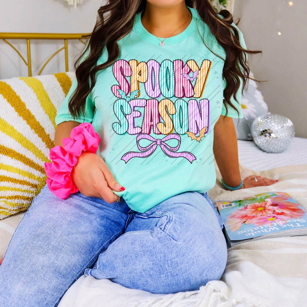 Spooky season stripes Sunday Special DTF transfer