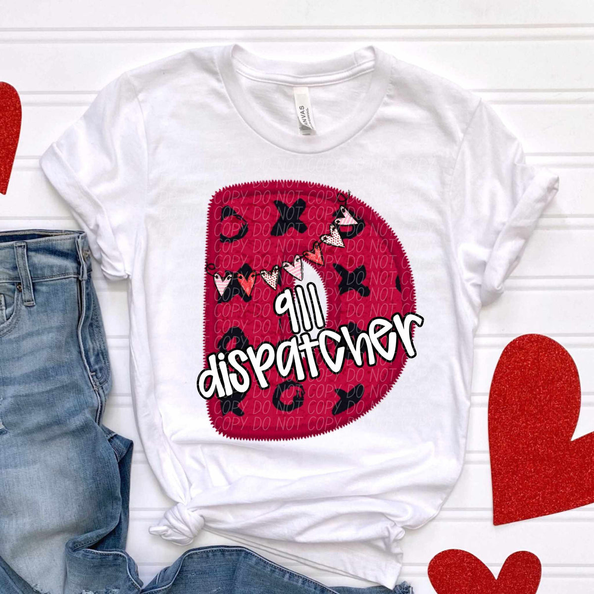 D 911 dispatcher valentine (CITY) 79099 DTF transfer