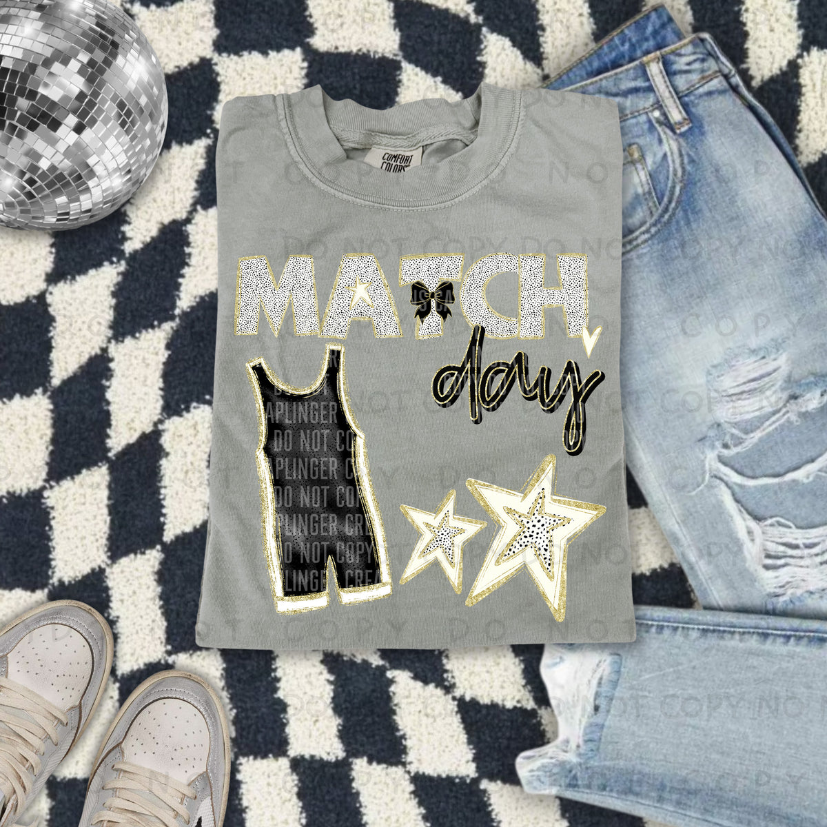 Match day black suit (Caplinger) 87833 DTF transfer