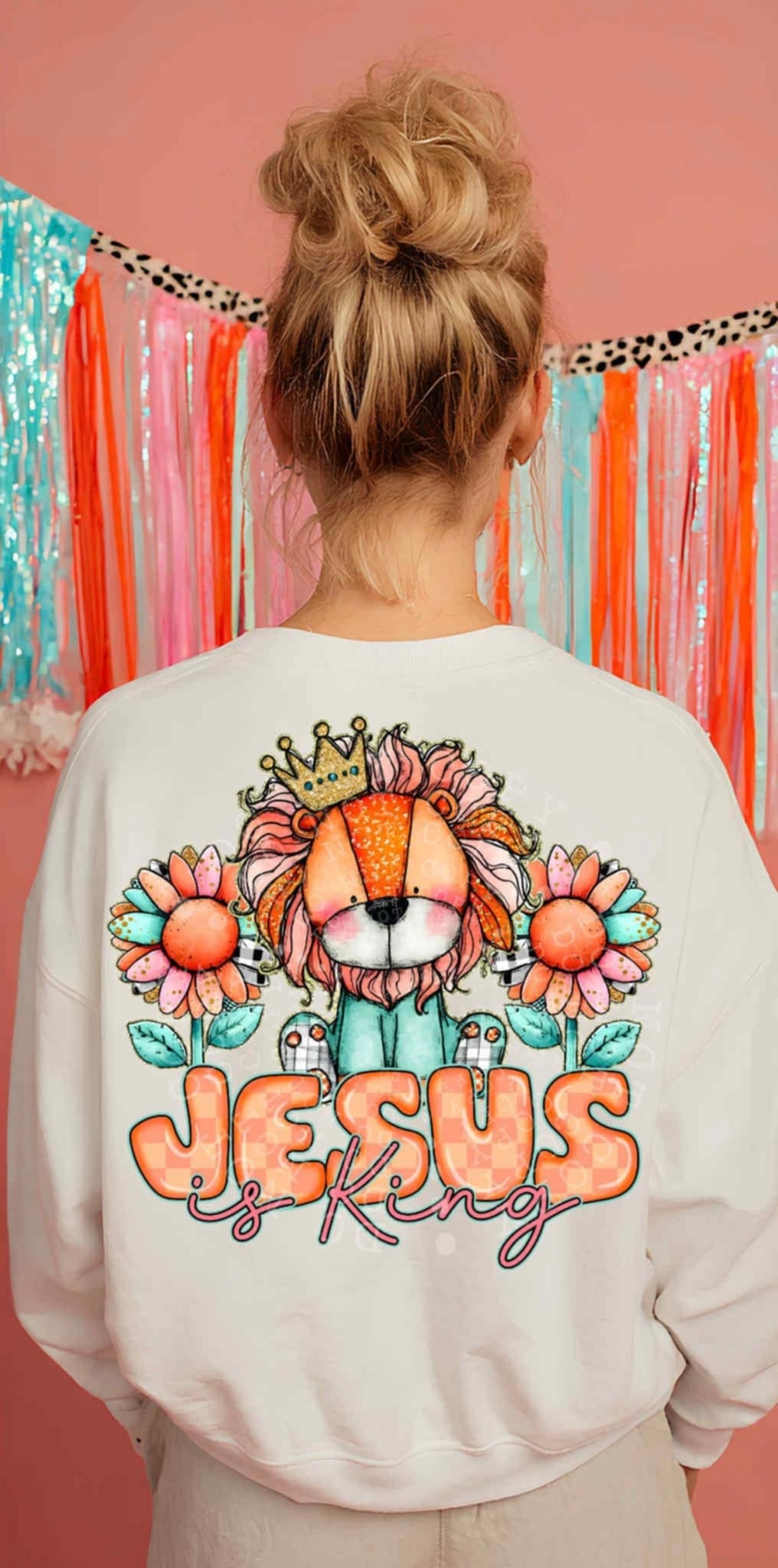 Jesus is king BACK 107297 DTF transfer