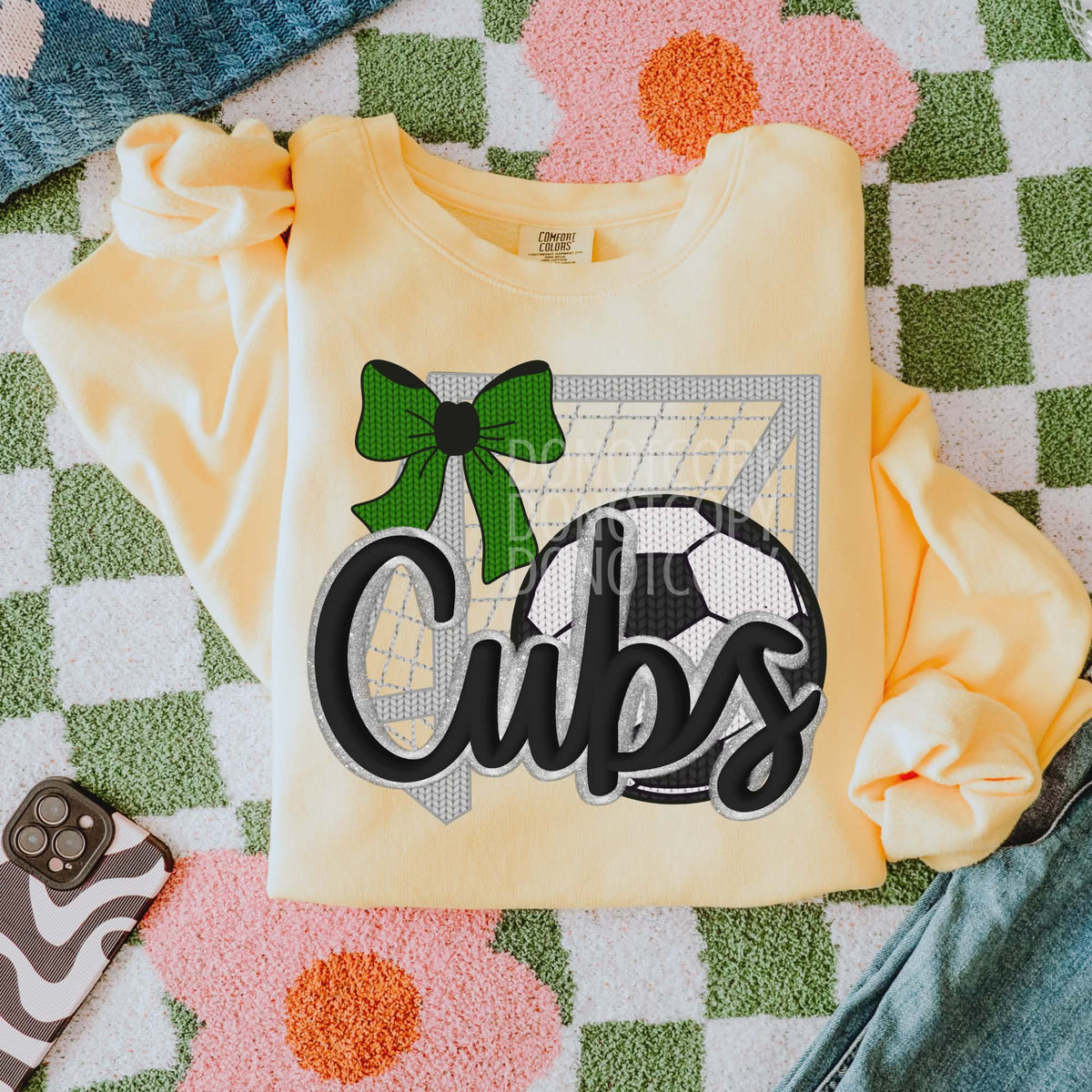 Cubs soccer green bow (CSG) DTF transfer
