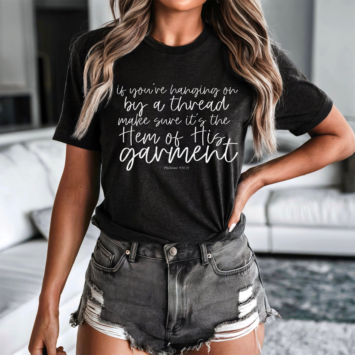 If you’re hanging on by a thread white font 93536 DTF transfer