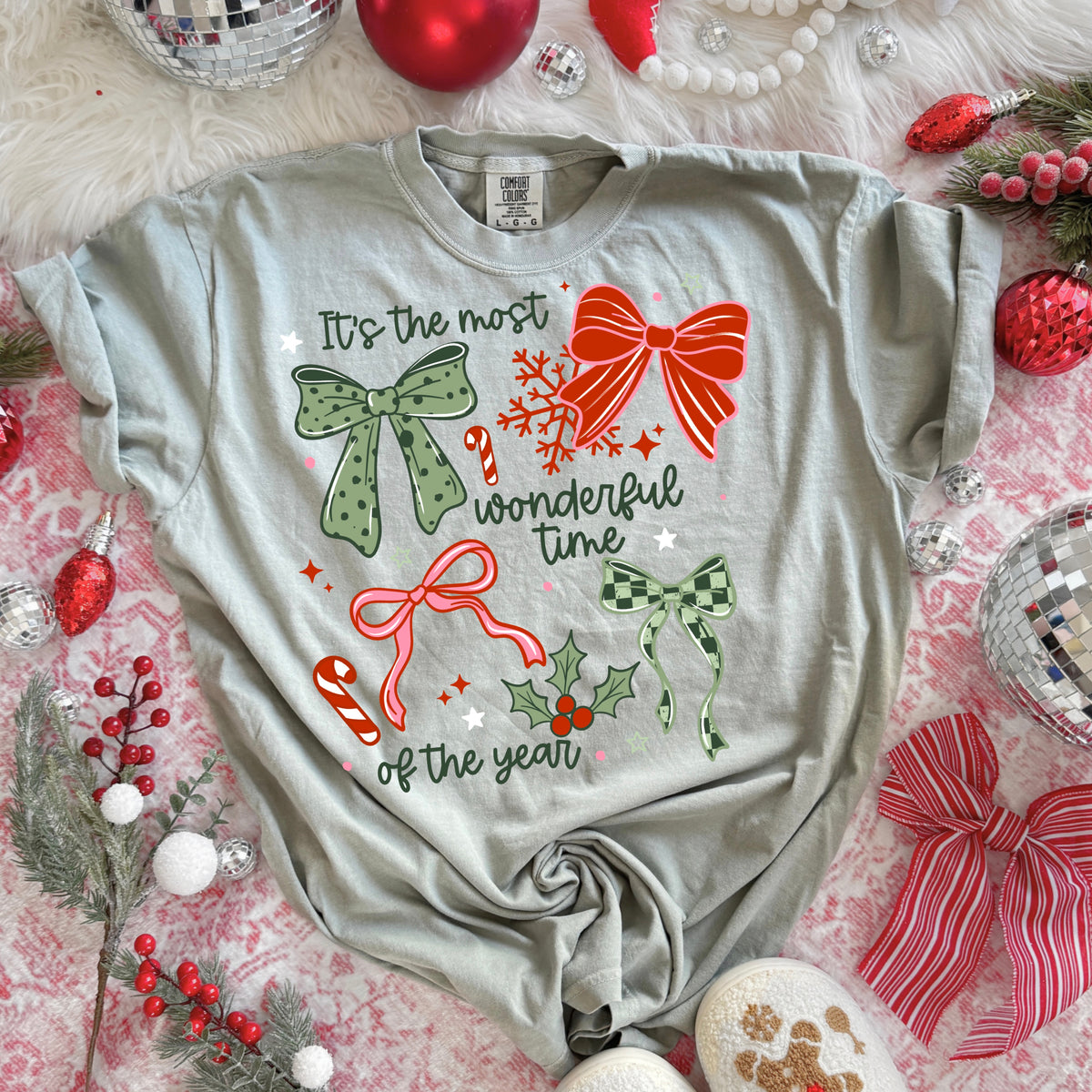 Wonderful time of the year bows (CSC) DTF Transfer