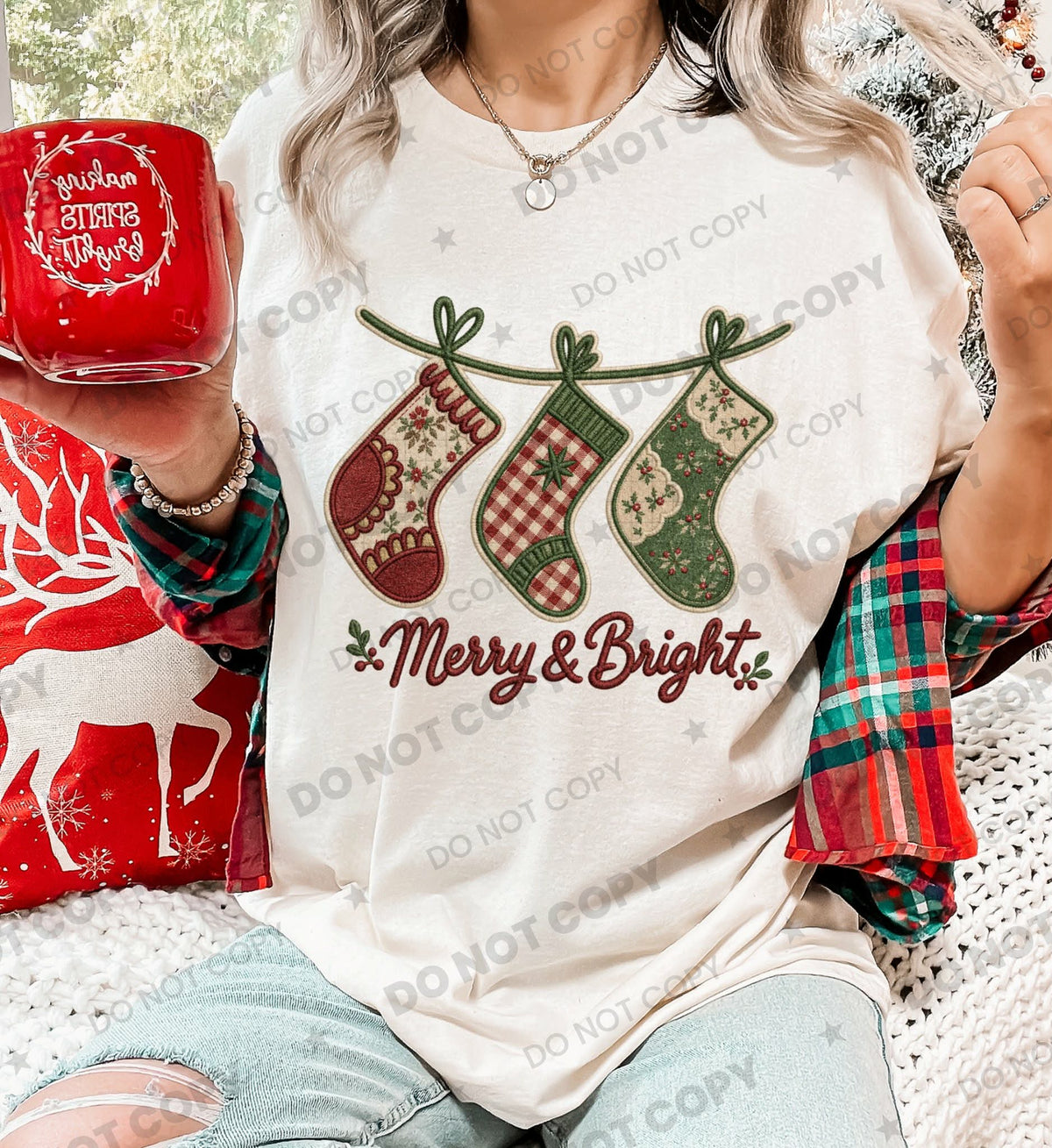 Merry and bright stockings Tuesday Deal DTF