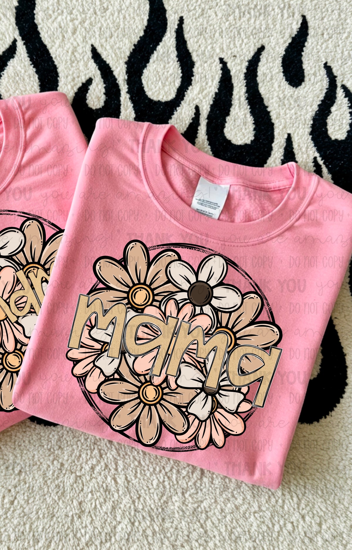 Mama flower circle 85741 DTF transfer