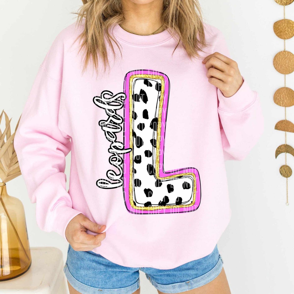 Leopards Polka Font Mascot Caplinger 56181 DTF transfer
