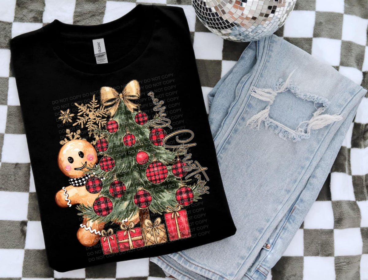 Merry Christmas Tree and gingerbread (SCG) DTF Transfer