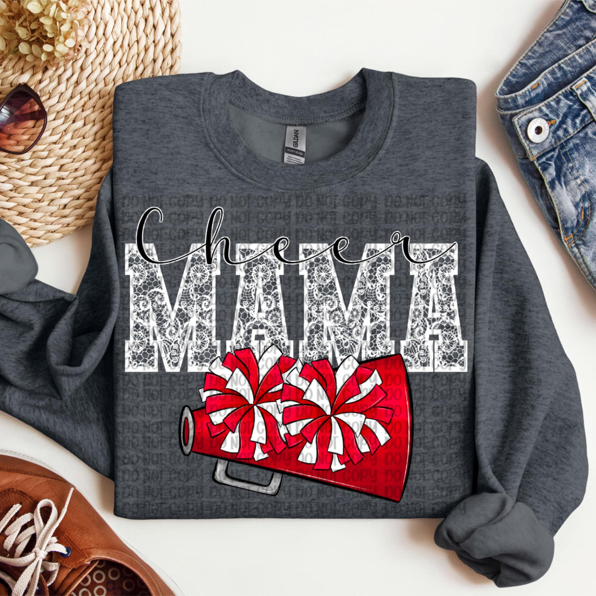Cheer mama red megaphone (VP) 91926 DTF transfer