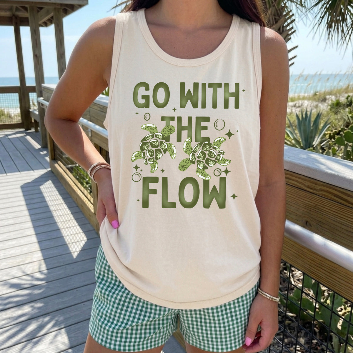 Go with the flow turtles (CSC) DTF Transfer
