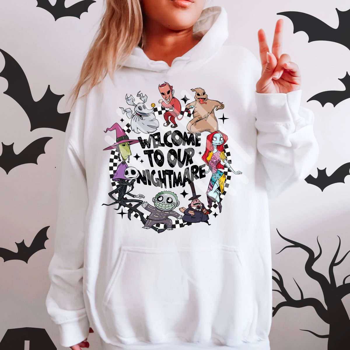 Welcome to our nightmare checker circle exclusive DTF transfer