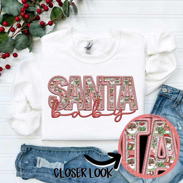 Santa baby dark Santas 62235 DTF transfer
