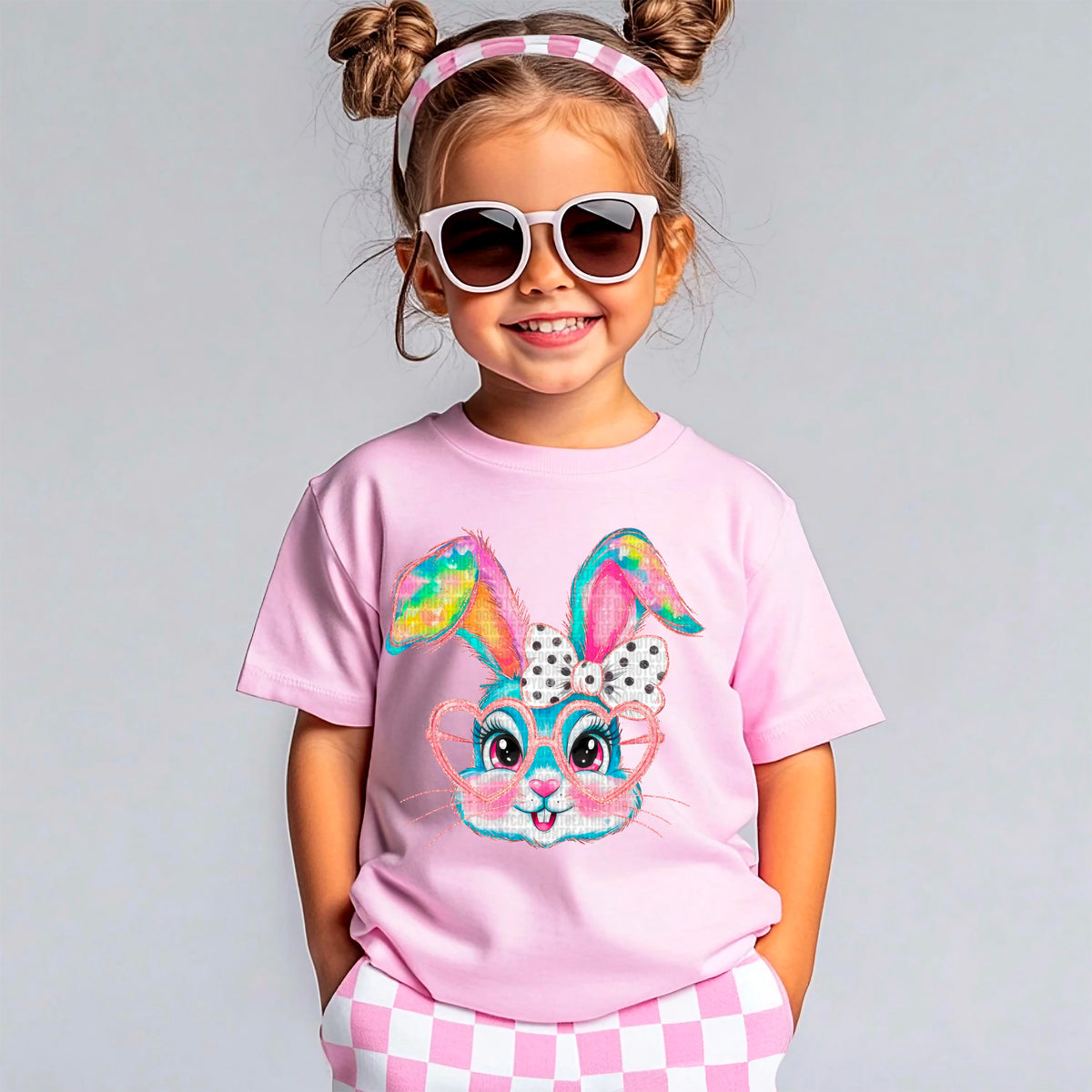 Colorful  Easter bunny 93786 DTF transfer