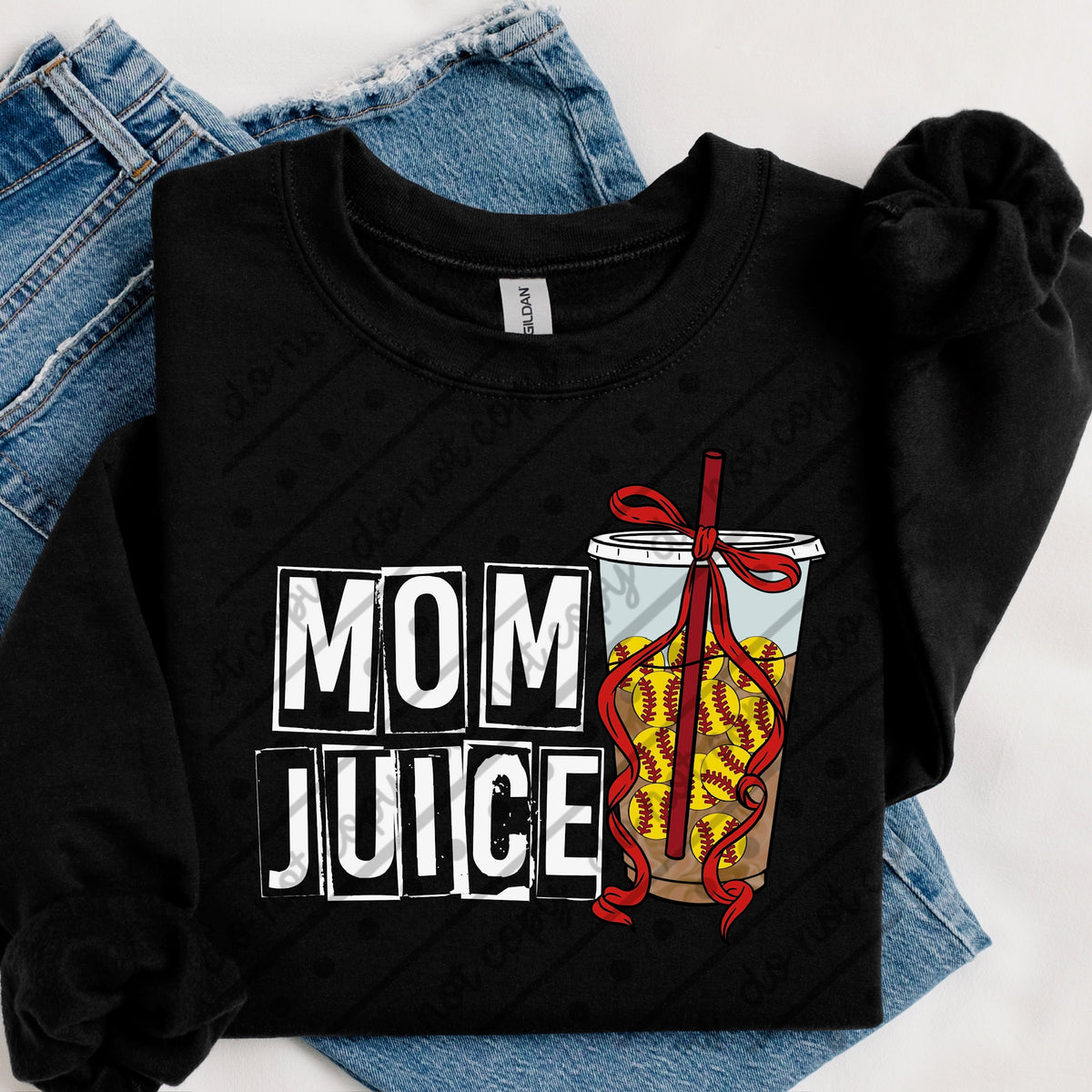 Mom Juice softball (white) (mz) DTF transfer