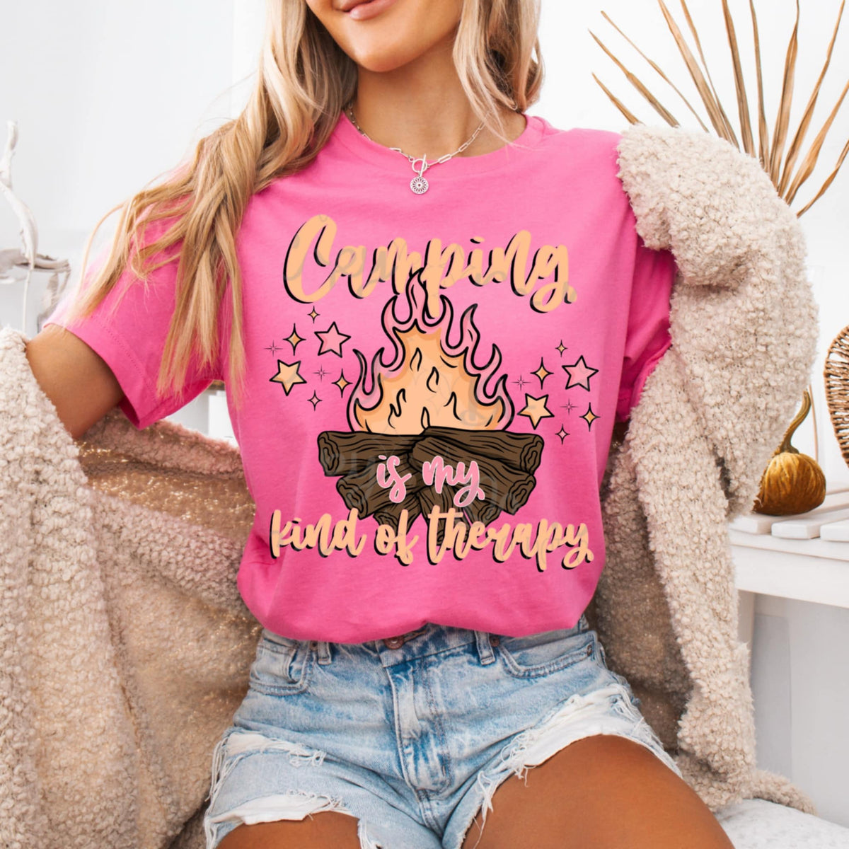 Camping is my kind of therapy (Virgo) 96767 DTF transfer