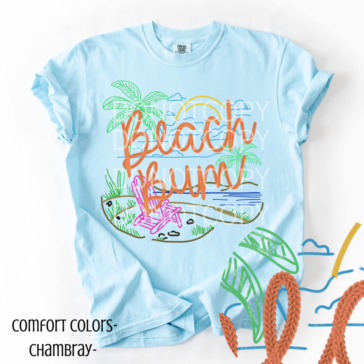 Beach bum (CSG) 95679 DTF transfer