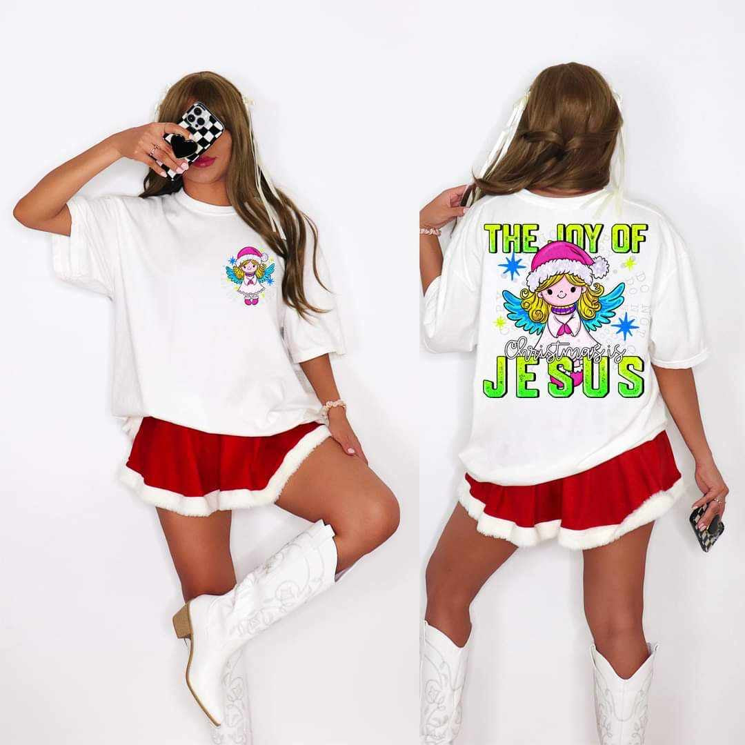 The joy of Christmas is Jesus angel BACK ONLY (C’s) 60907 DTF transfer