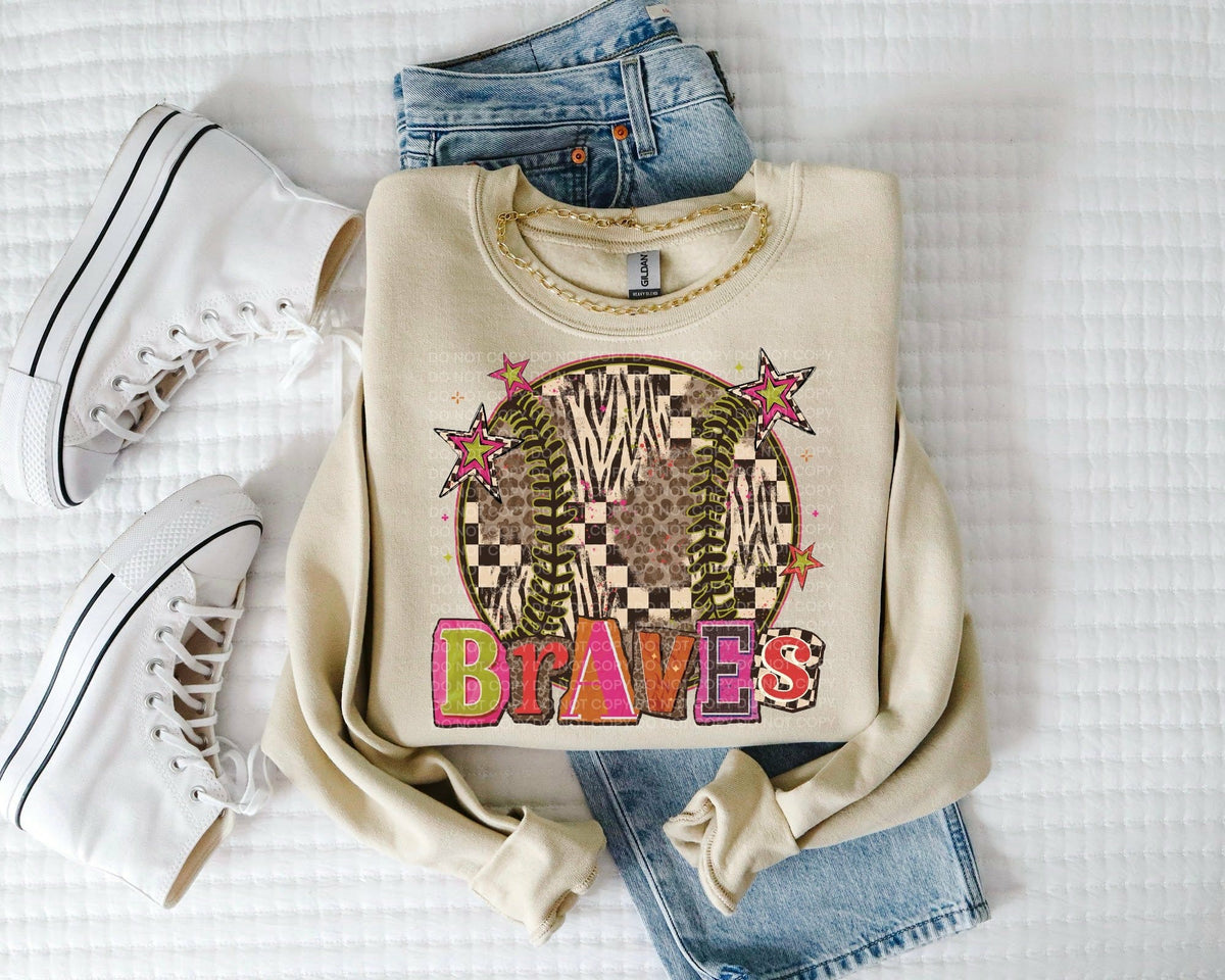 Braves magazine font and ball (SCG) DTF Transfer