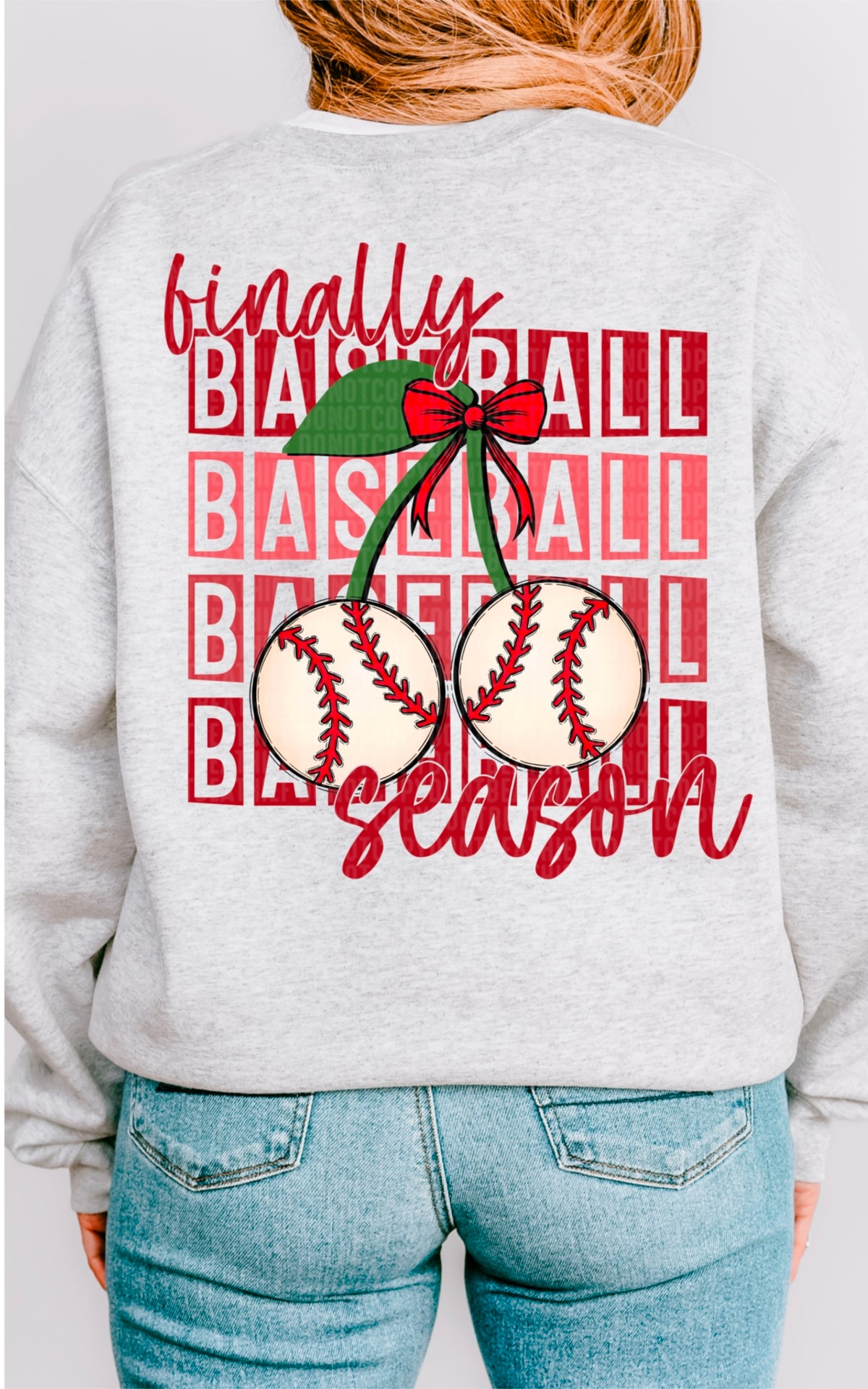 Finally baseball season baseball cherries 93823 DTF transfer