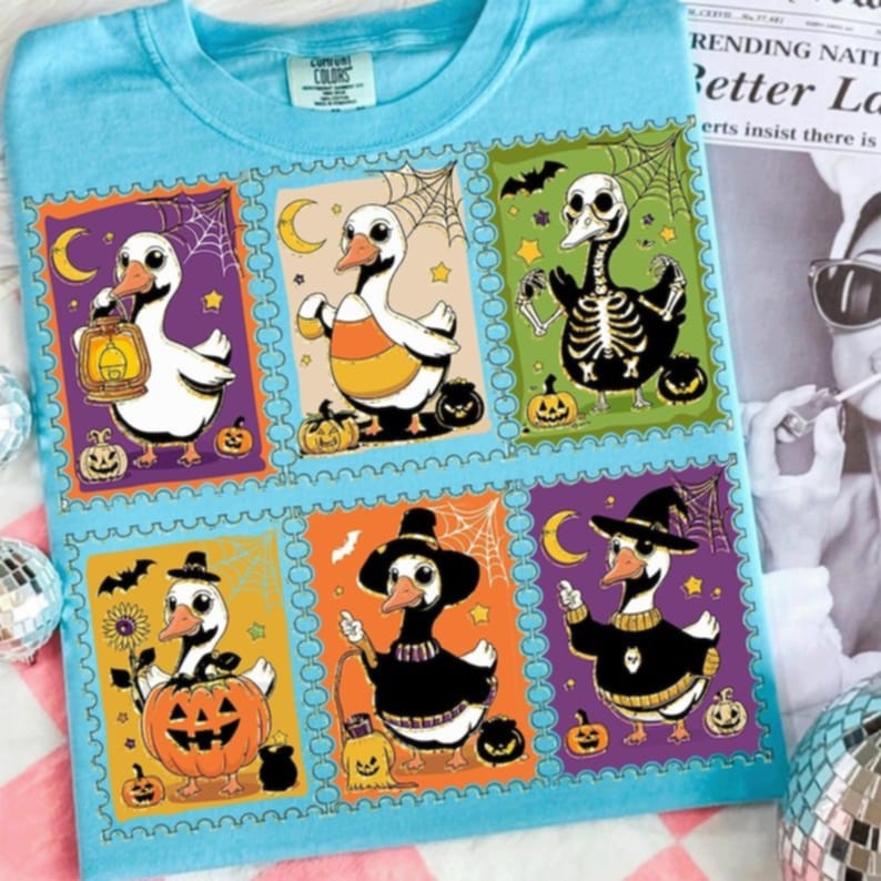 Six Goose Halloween Frames 111182 DTF transfer
