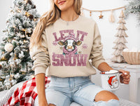 Let it snow cow purple sequin (caplinger) 75071 DTF transfer