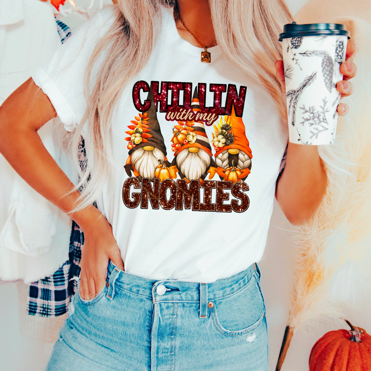 Chillin with my Gnomies Fall 111841 DTF transfer