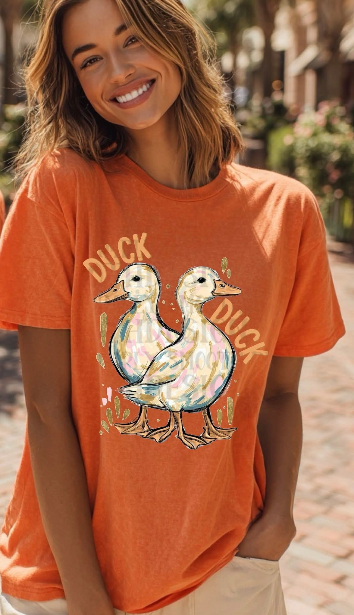 Duck Duck (front) Sunday Special DTF transfer