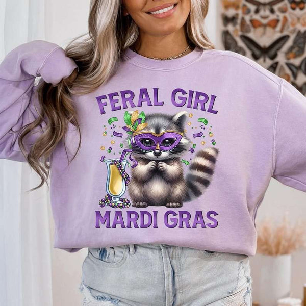 Feral girl Mardi Gras 77685 DTF transfer