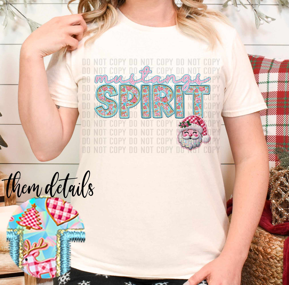 Mustangs spirit Christmas (caplinger) 62597 DTF transfer