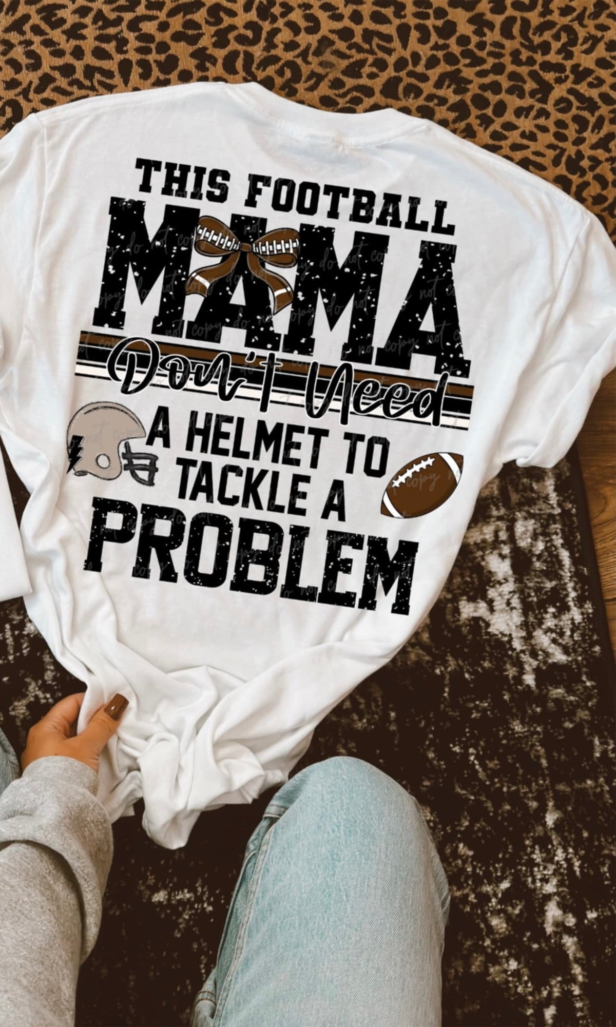 This football mama don’t need a helmet to tackle a problem BOW (VIRGO) 94473 DTF transfer