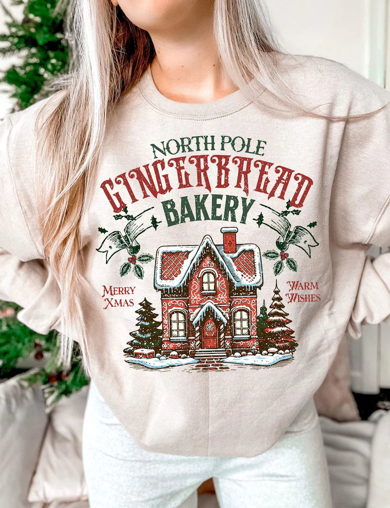 North Pole gingerbread bakery 67611 DTF transfer