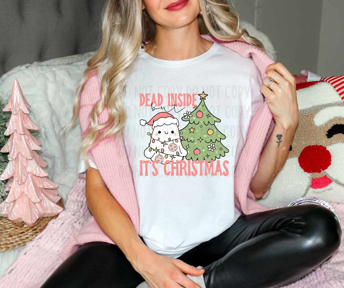 Dead inside it’s Christmas ghost (CANVI) 64975 DTF transfer