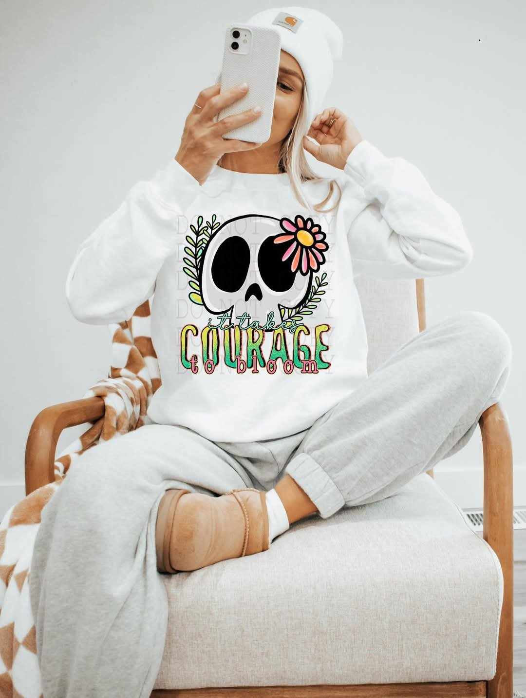 It takes courage to bloom (C’s) 80837 DTF transfer