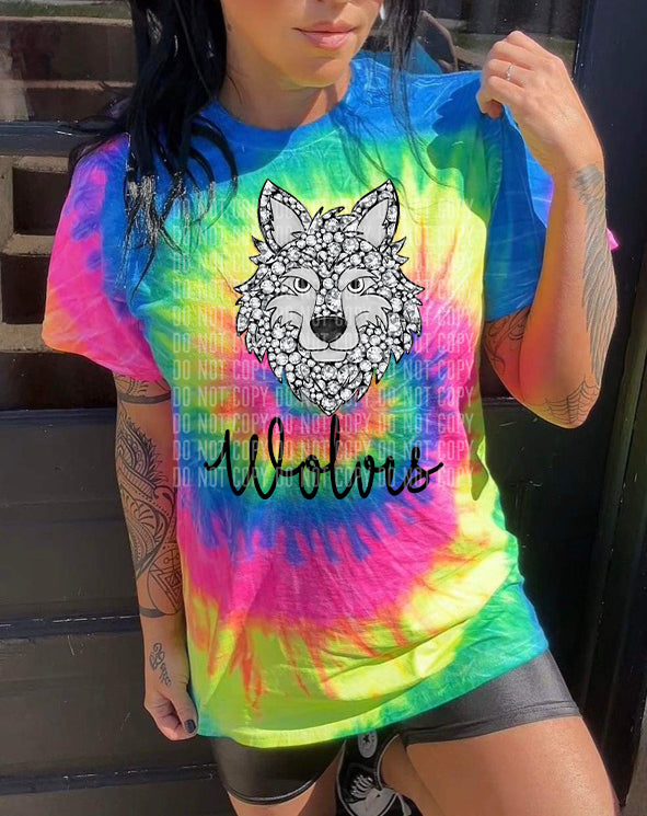 Faux Sequins Mascot wolves 30750 DTF transfers