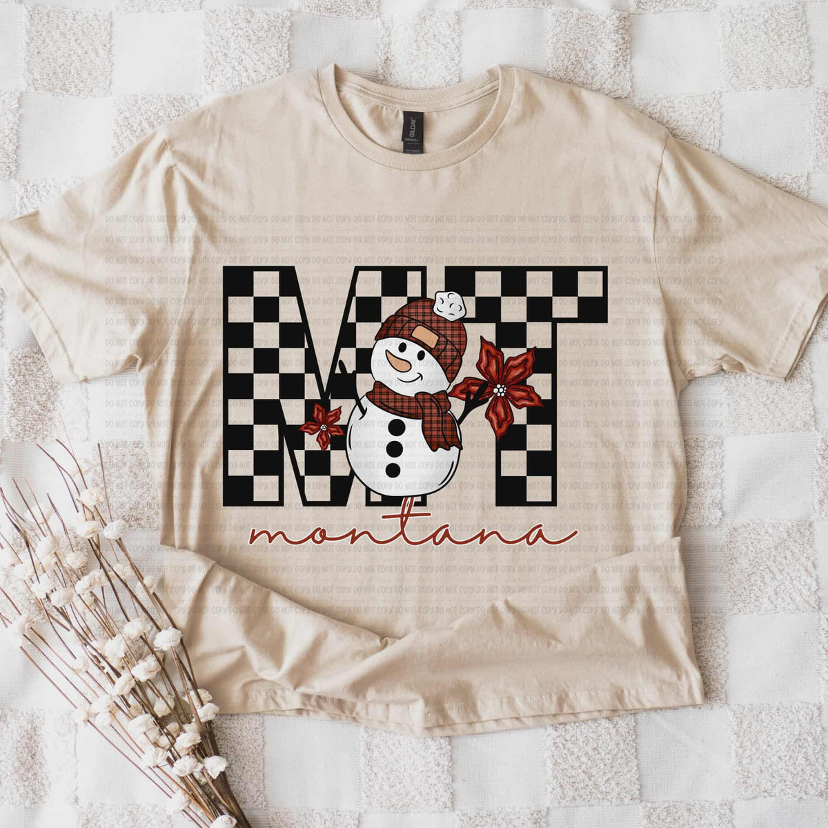 Montana snowman checker (REVEL) DTF Transfer
