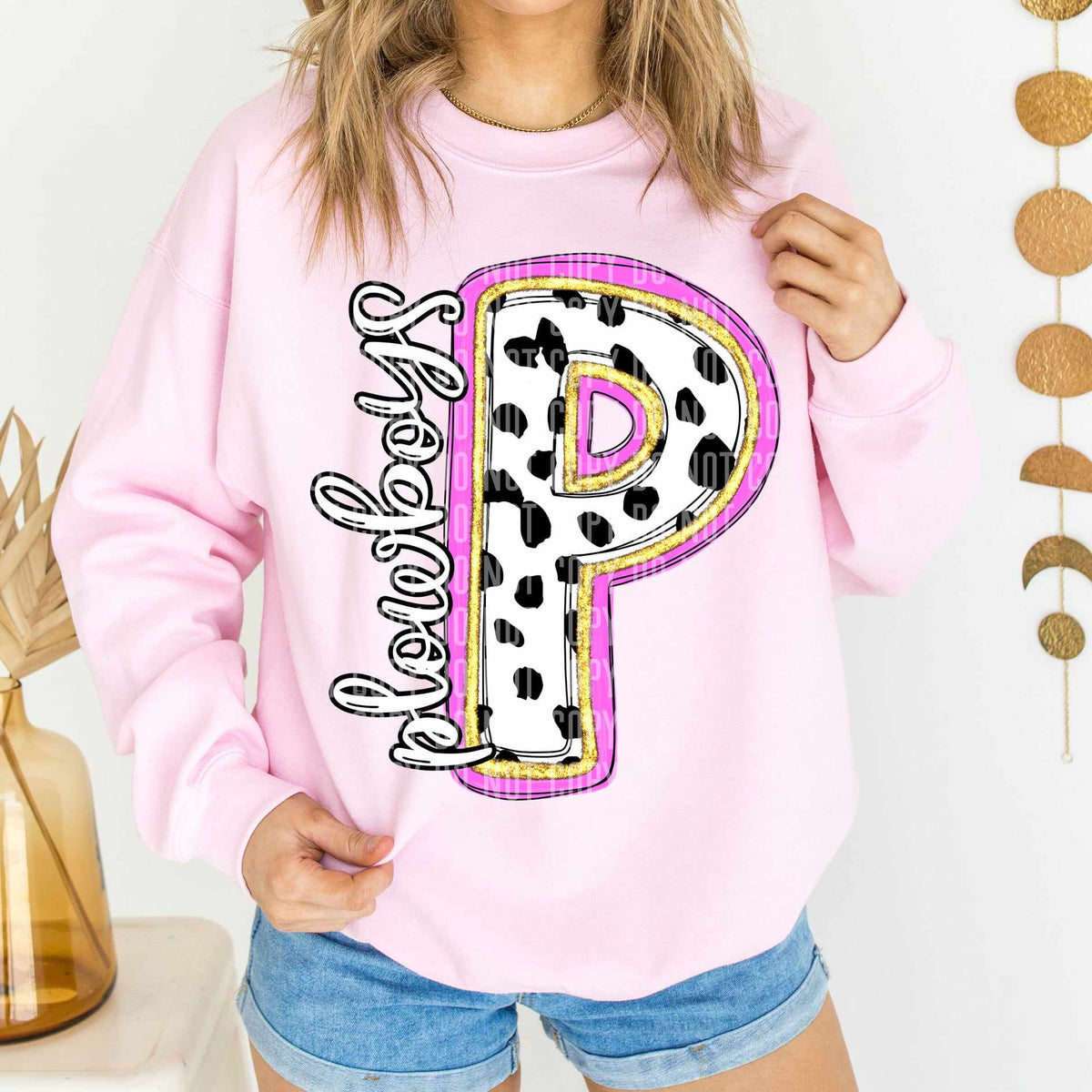 Plowboys Polka Font Mascot Caplinger 56185 DTF transfer