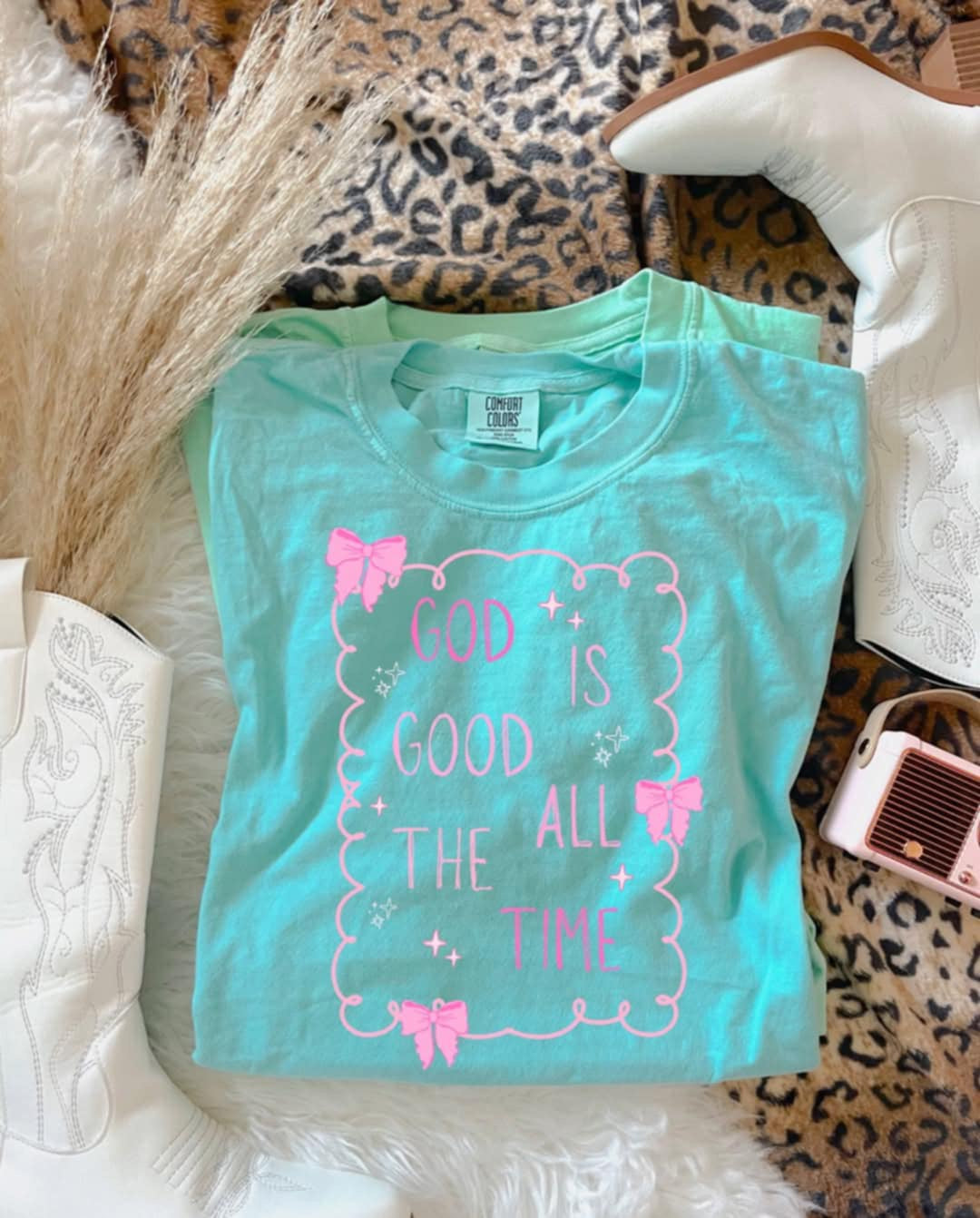 God is good all the time pink 106245 DTF transfer