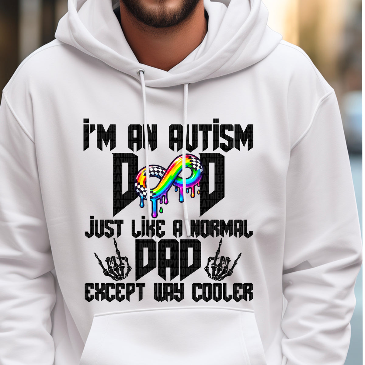 I’m an autism dad black font 93832 DTF transfer