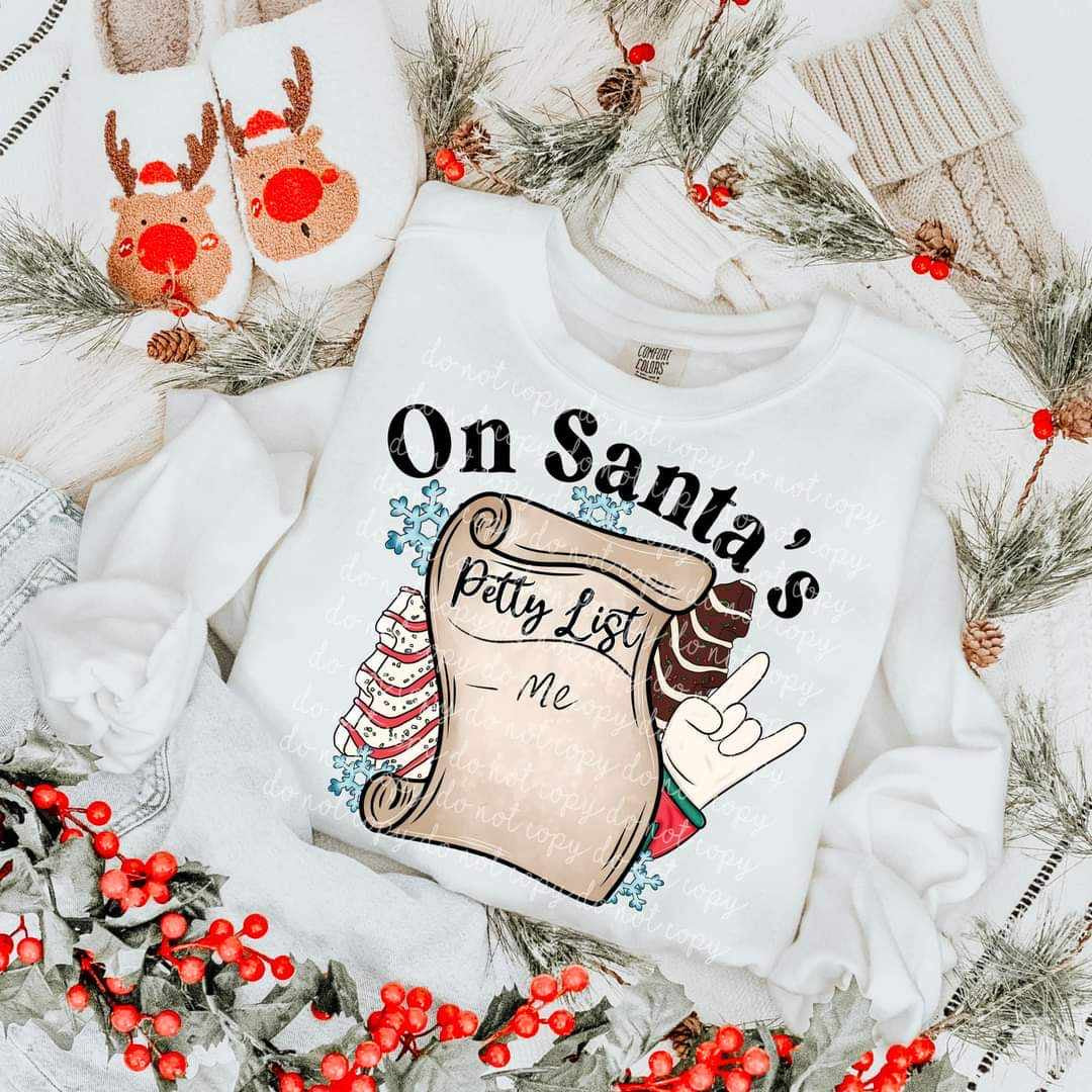 On Santa’s petty list (MMD) 60449 DTF transfer