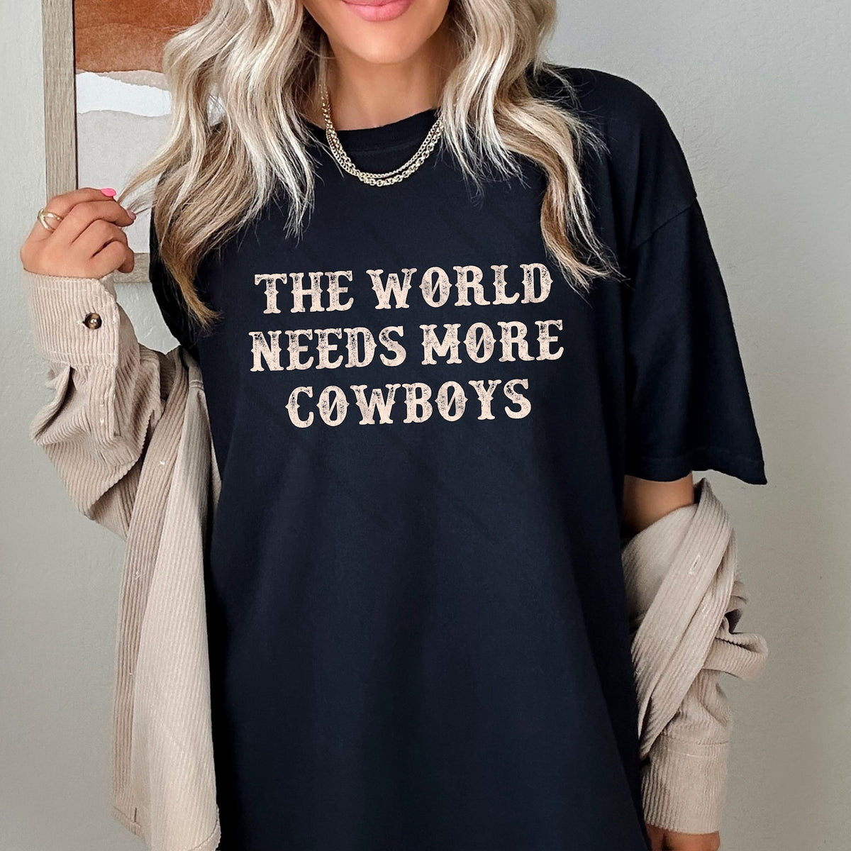 The World Needs More Cowboys scarlow 110337 DTF transfer