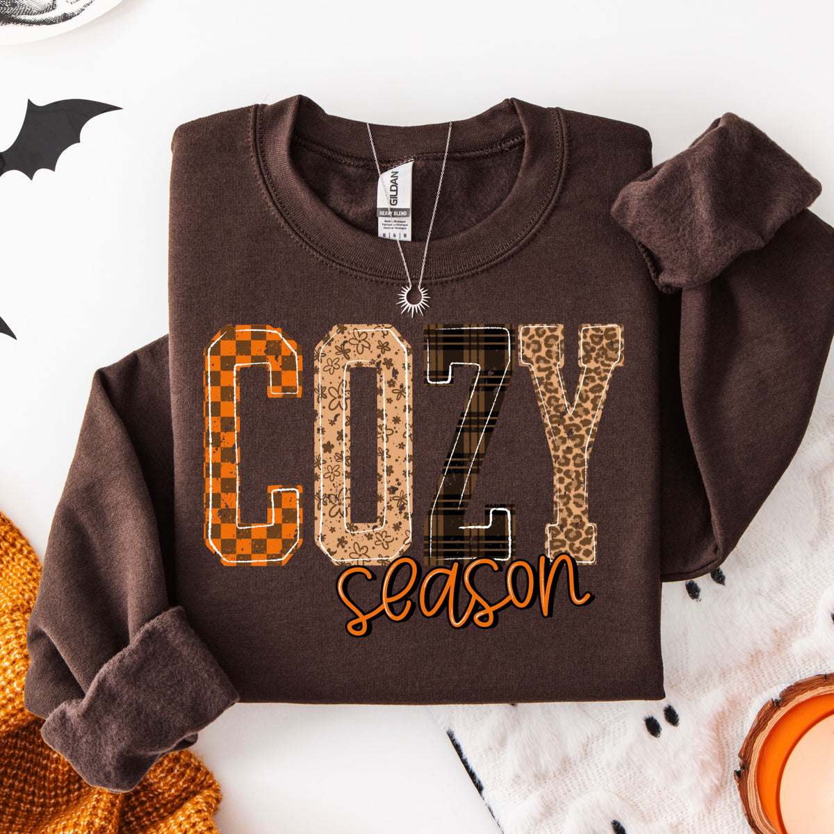 Cozy season fall with varsity font (CSC) DTF Transfer