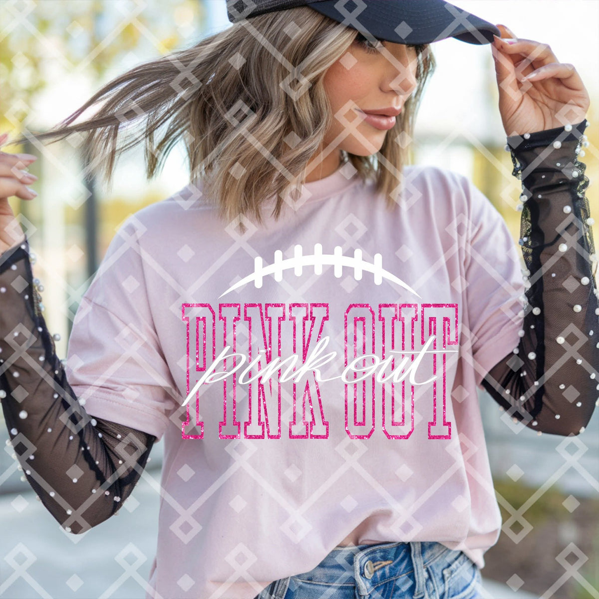 Pink Out Pink glitter ombre (crafti) DTF transfer