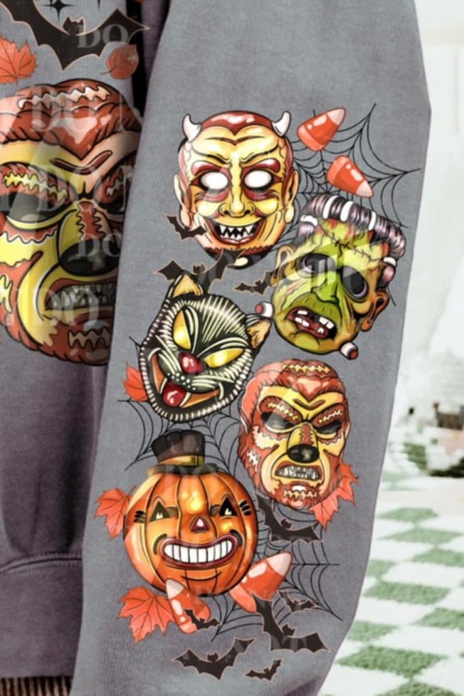 Halloween Masks Collage SLEEVE AG DTF transfer