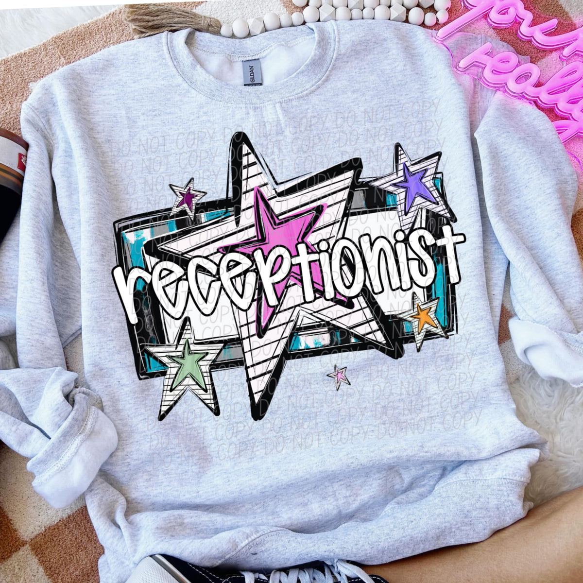 Receptionist stars (CITY) 85464 DTF transfer