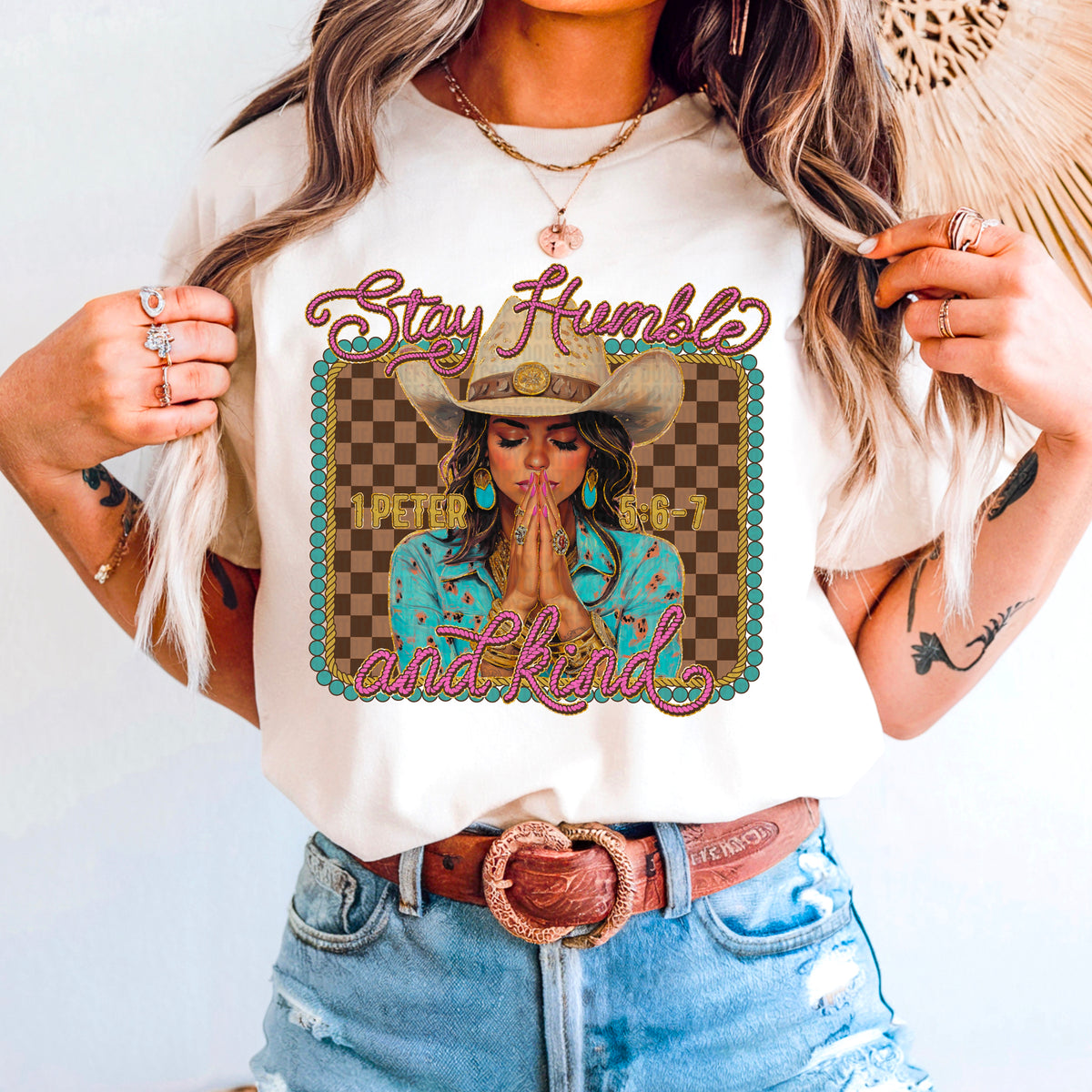 Stay humble and kind cowgirl 97636 DTF transfer