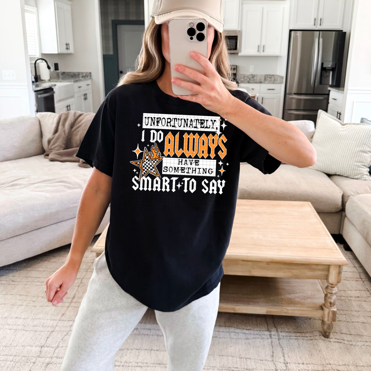 Something smart to say WHITE accents (CSC) DTF Transfer