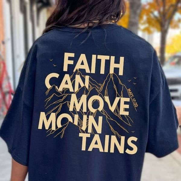 Faith can move mountains yellow font (KARTA) 62989 DTF transfer