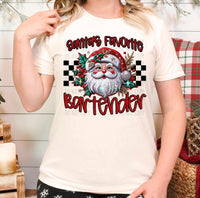 Santa’s favorite bartender (caplinger) 62843 DTF transfer