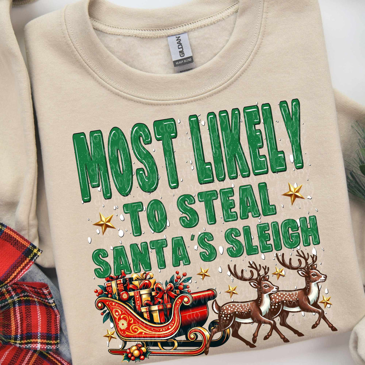 Most likely to steal Santa’s sleigh 64718 DTF transfer
